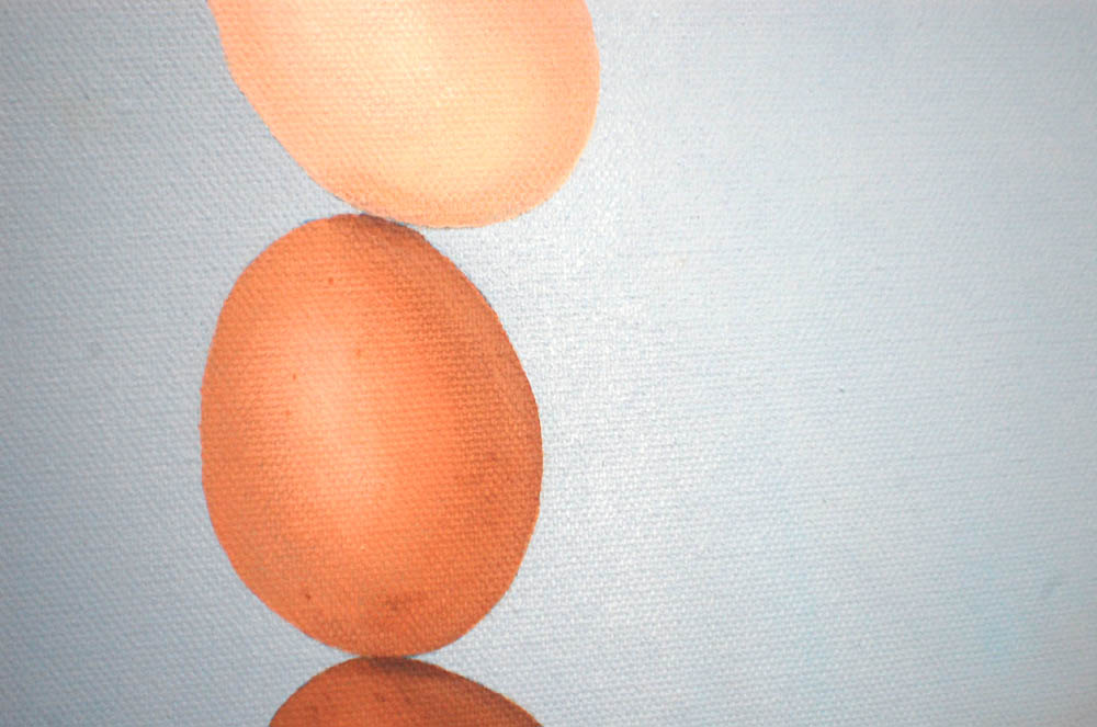 Stacked Eggs Cairn Surrealism Wall Art Painting - Image 11