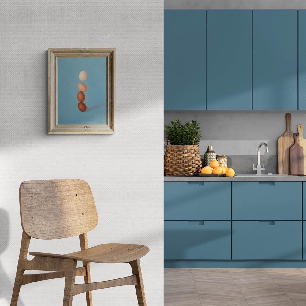 Stacked Eggs Cairn Surrealism Wall Art Painting - Image 9