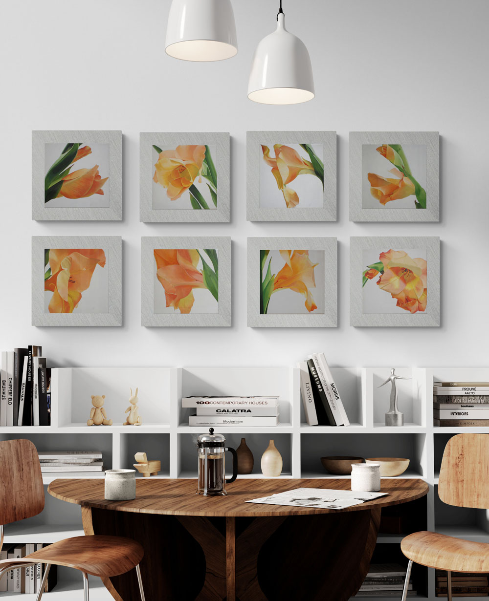 Gladioli Gallery Wall Art Set of Paintings