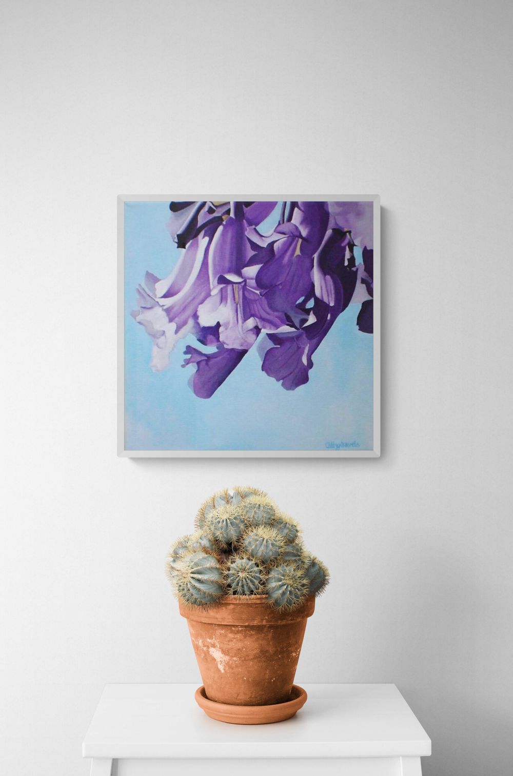 jacaranda tree blossom original painting on canvas