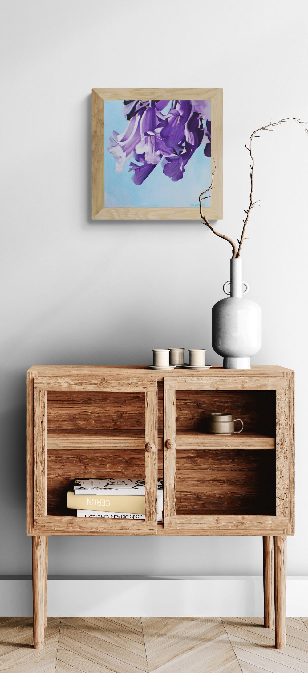 jacaranda tree blossom original painting on canvas