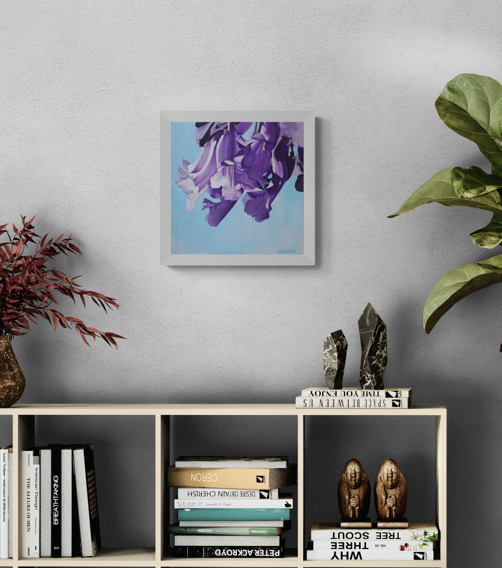 jacaranda tree blossom original painting on canvas