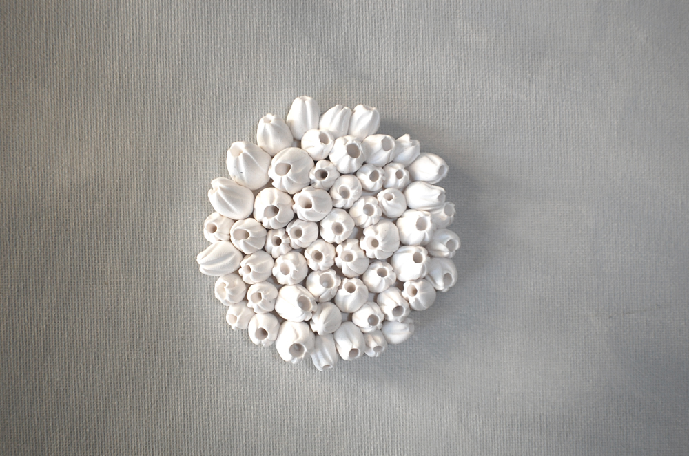 Barnacle Handmade Clay Wall Sculpture Ocean Art White Clay Coastal Decor - Image 7