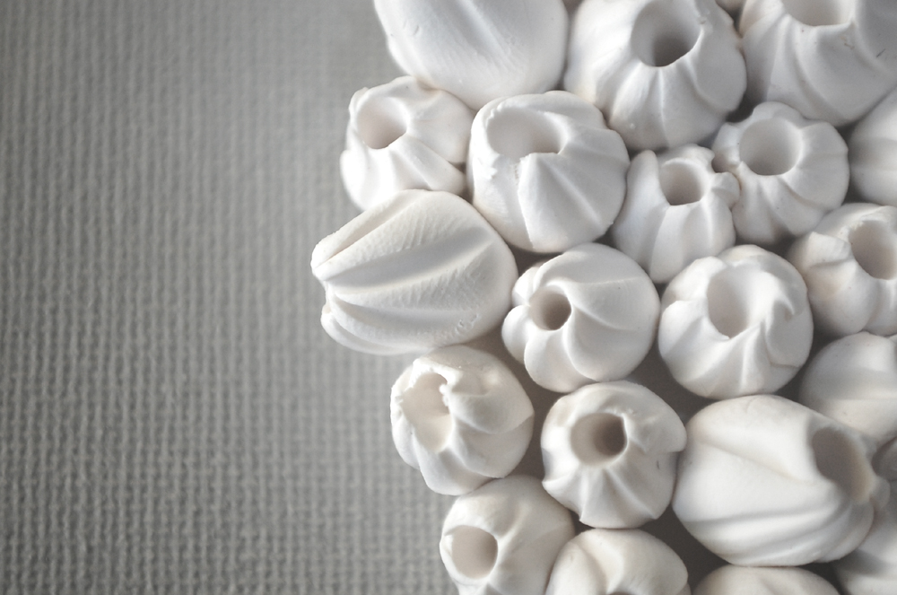 Barnacle Handmade Clay Wall Sculpture Ocean Art White Clay Coastal Decor - Image 6