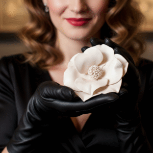 Magnolia Flower Sculpture Wall Art in Cream