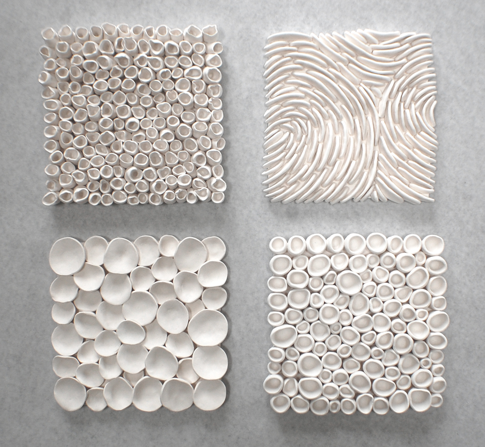 Beach House Coastal Decor Sea Textures Square Wall Sculptures, Set of 4 - Image 10