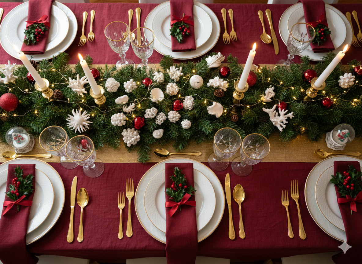 Luxury Clay Coral Reef Tablescape Table Centerpiece - Hand-Sculpted 30 pc Set - Image 6