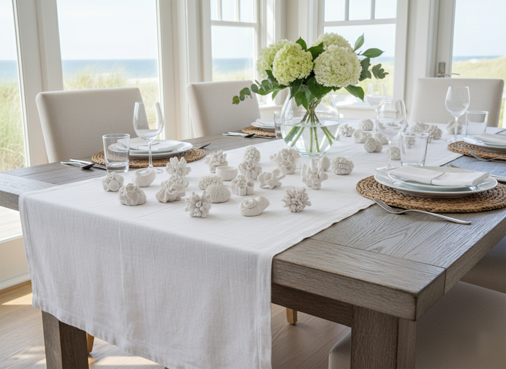 Luxury Clay Coral Reef Tablescape Table Centerpiece - Hand-Sculpted 30 pc Set