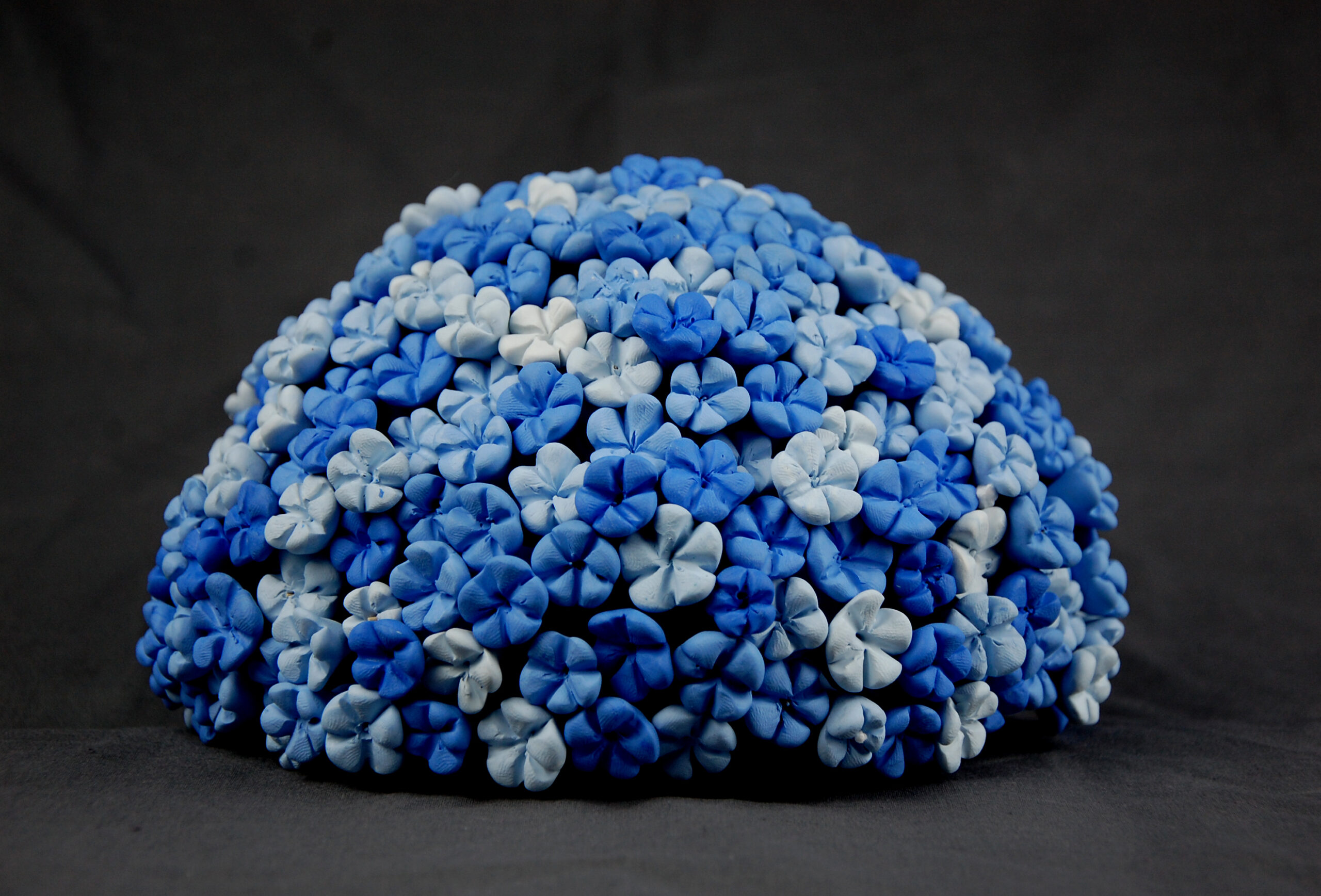 Forget-Me-Not Blue and White Flower Sculpture, Freestanding Statement Piece - Image 7