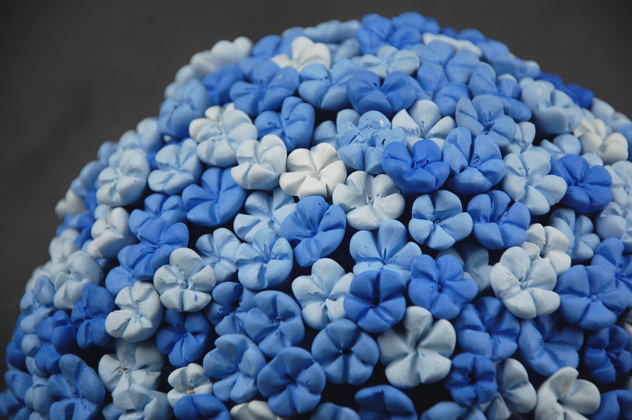 Forget-Me-Not Blue and White Flower Sculpture, Freestanding Statement Piece - Image 9