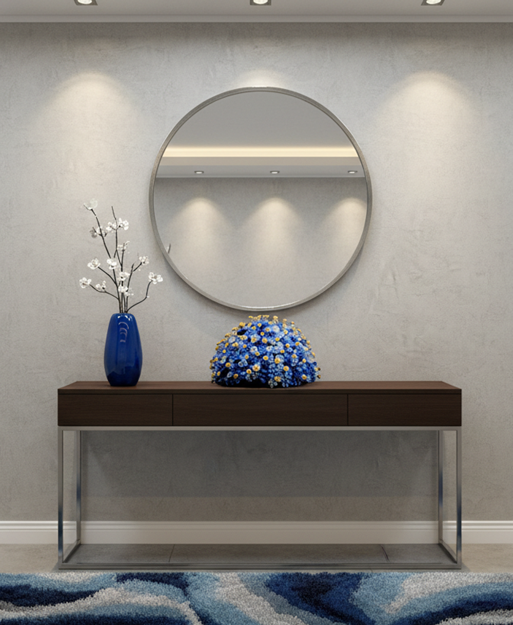 Forget-Me-Not Blue and White Flower Sculpture, Freestanding Statement Piece - Image 12