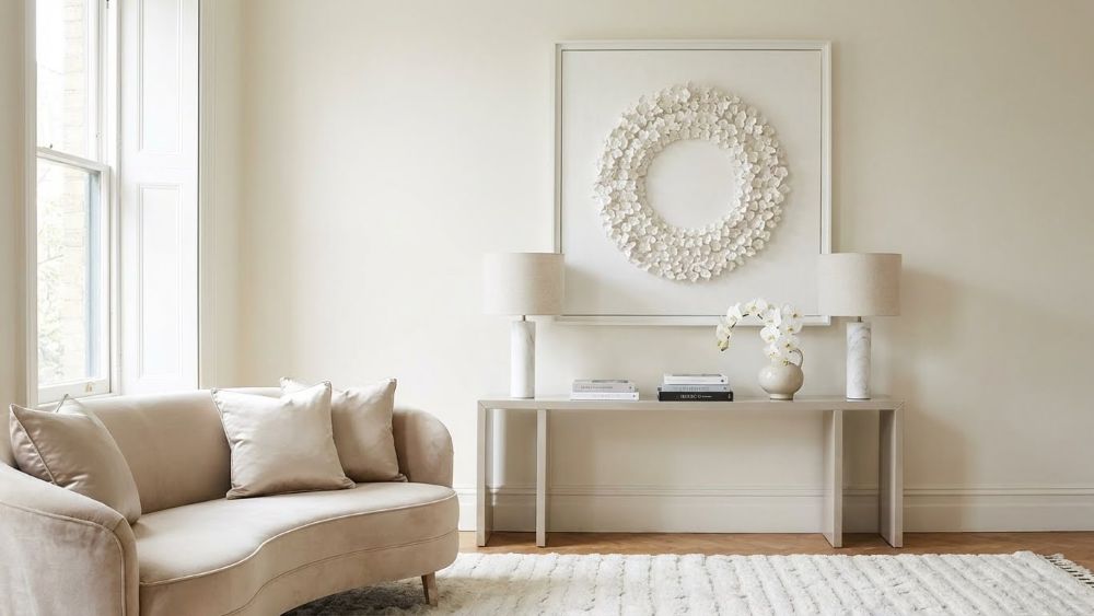 Framed Hydrangea 3D Textured Wall Art in White - Image 2