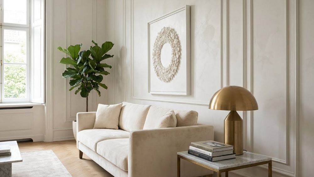 Framed Hydrangea 3D Textured Wall Art in White - Image 6