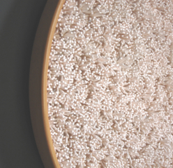 framed round dimensional wall art inspired by sea textures, highly tactile artwork for interior design, framed in maple wood frame