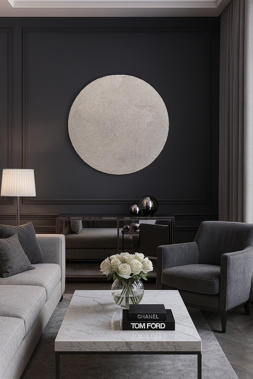 Organic Modern Decor Round Clay Wall Art - Image 4