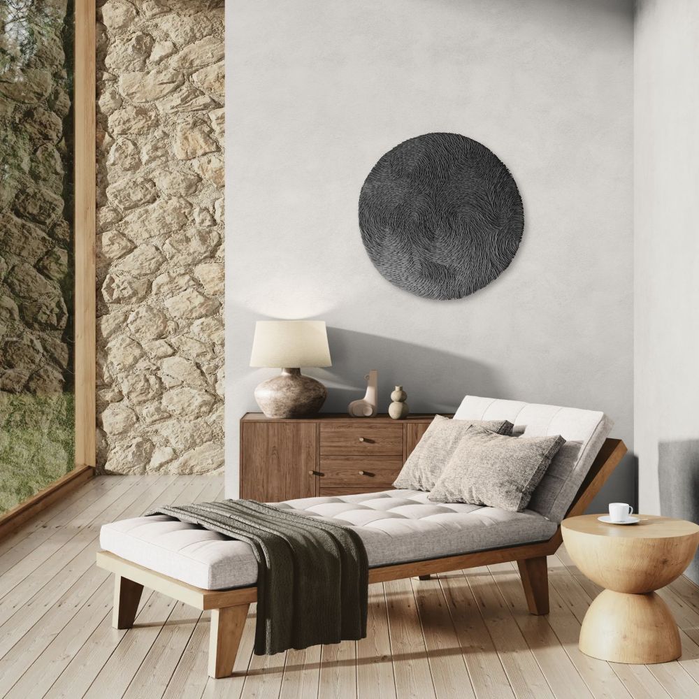 Organic Modern Decor Round Clay Wall Art - Image 12