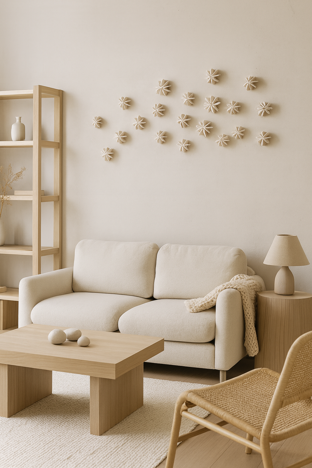 Carambola 3D Clay Wall Sculptures, Installation Art for Japandi & Organic Modern Decor - Image 7