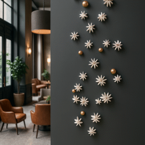 Carambola 3D Clay Wall Sculptures, Installation Art for Japandi & Organic Modern Decor