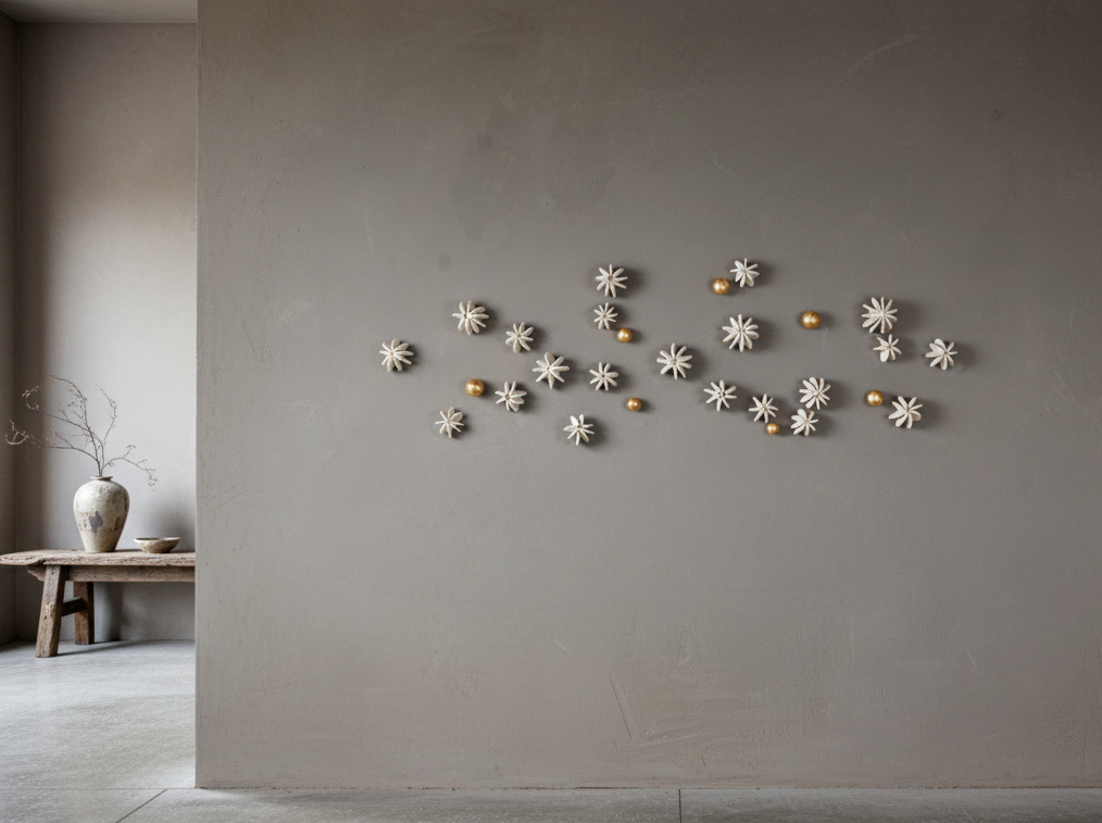 Carambola 3D Clay Wall Sculptures, Installation Art for Japandi & Organic Modern Decor - Image 13