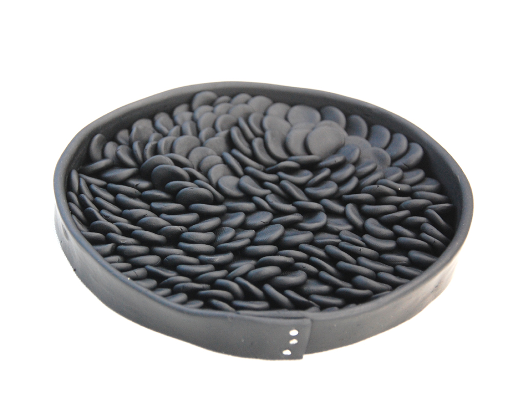 Textured Black Wall Art "Drift" Water Ripple Sculpture - Image 6