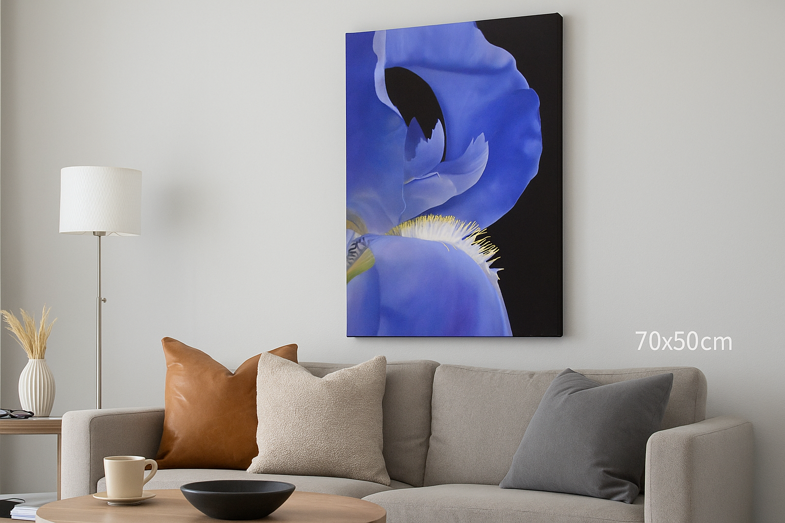 Blue Iris Flower Painting, Elegant Botanical Wall Art - Image 3