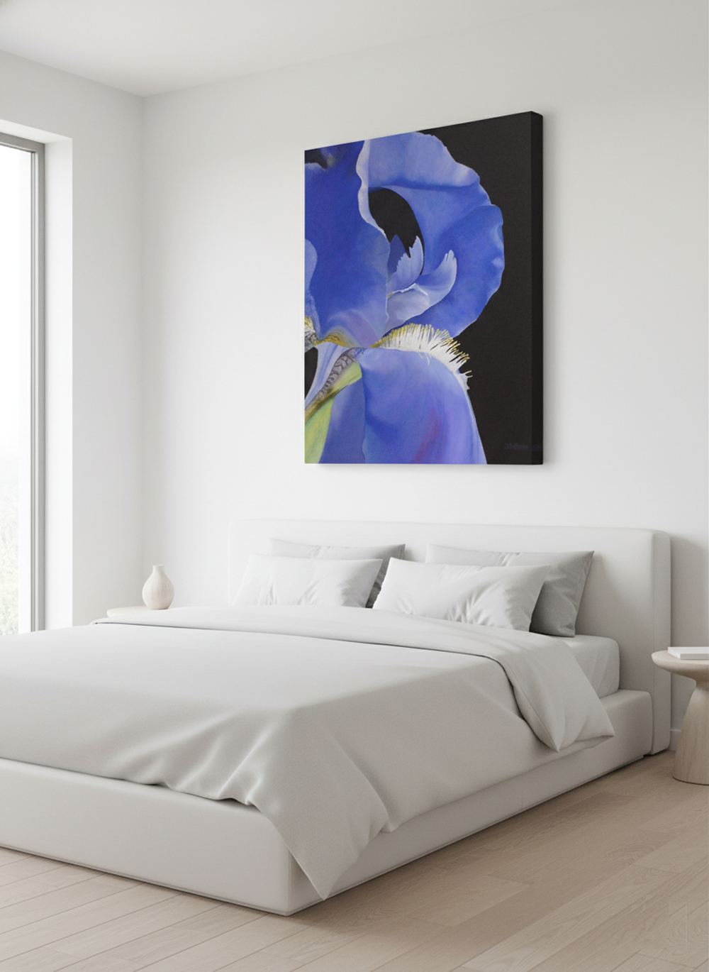 Blue Iris Flower Painting, Elegant Botanical Wall Art - Image 6