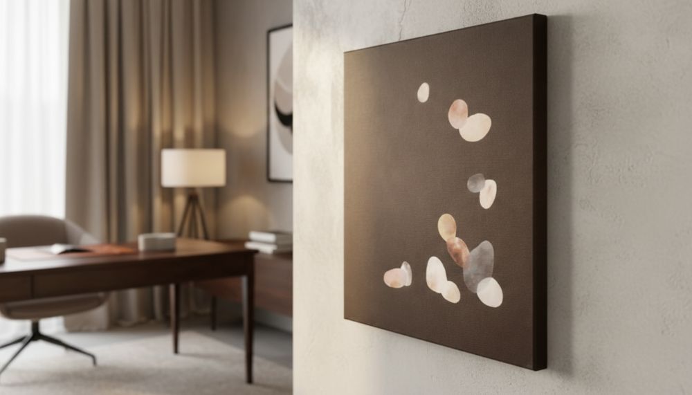 Scandi Minimalist Abstract Painting Neutral Tones Japandi Wall Art, Large Organic Modern Canvas - Image 7