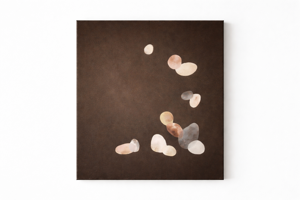 Scandi Minimalist Abstract Painting Neutral Tones Japandi Wall Art, Large Organic Modern Canvas - Image 8