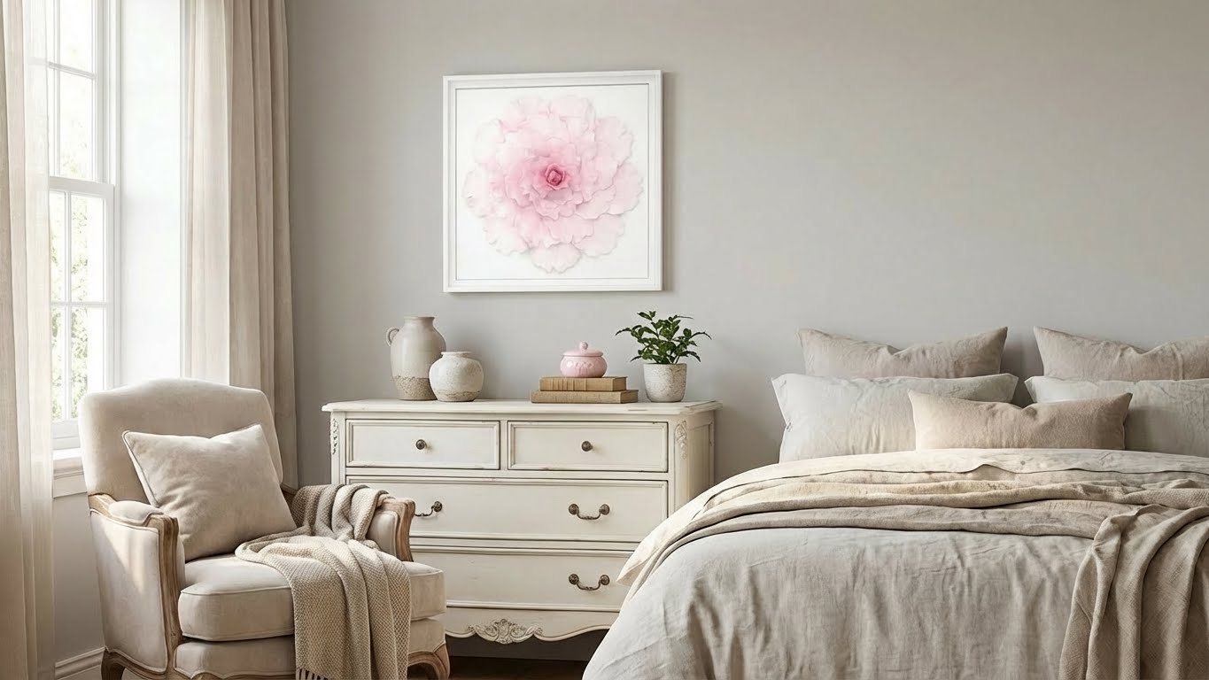 Framed Clay Peony Wall Art – Blush Pink Floral Sculpture, Handmade 3D Flower Decor - Image 3