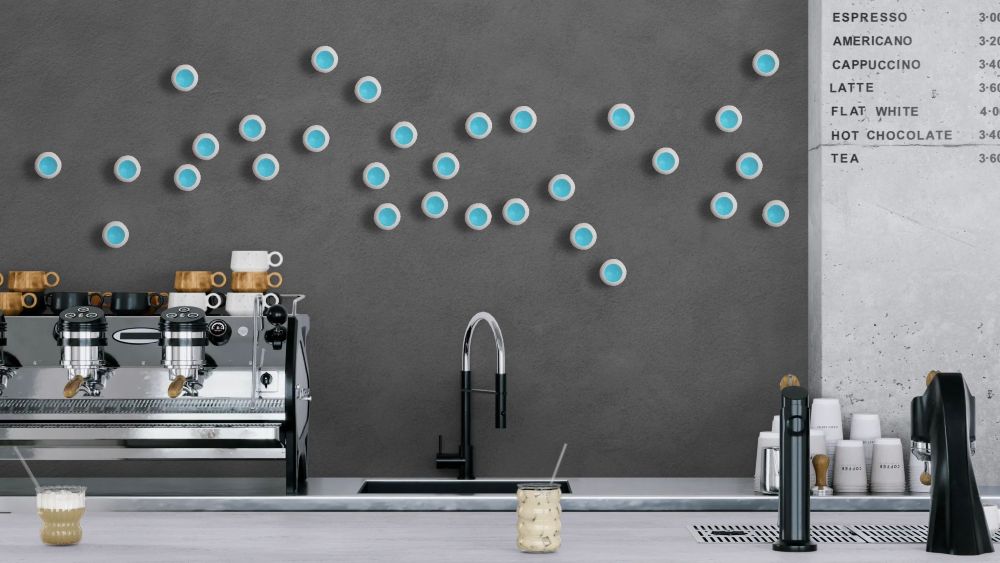 Colorful 3-Dimensional Clay Wall Pods - Modern Minimalist Art Interior Design Accent Statement Wall Decor