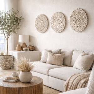 Sea Textured Wall Art Sculpture Set, Coral Reef Beach House Decor, 3pc