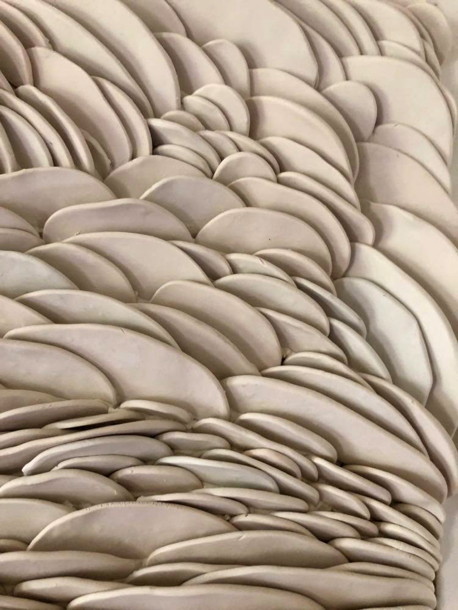 Organic Modern Wave Sculpture Decor, Bespoke Commissioned Textured Cream Framed Artwork - Image 8