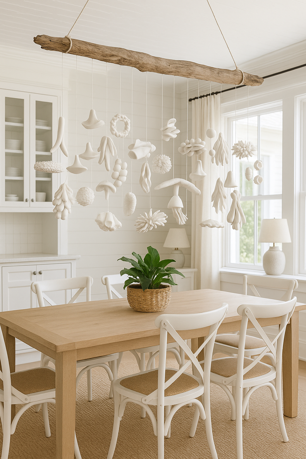 Coastal Clay Mobile Coral Reef Sculpture Set • Modern Coastal Decor - Image 2