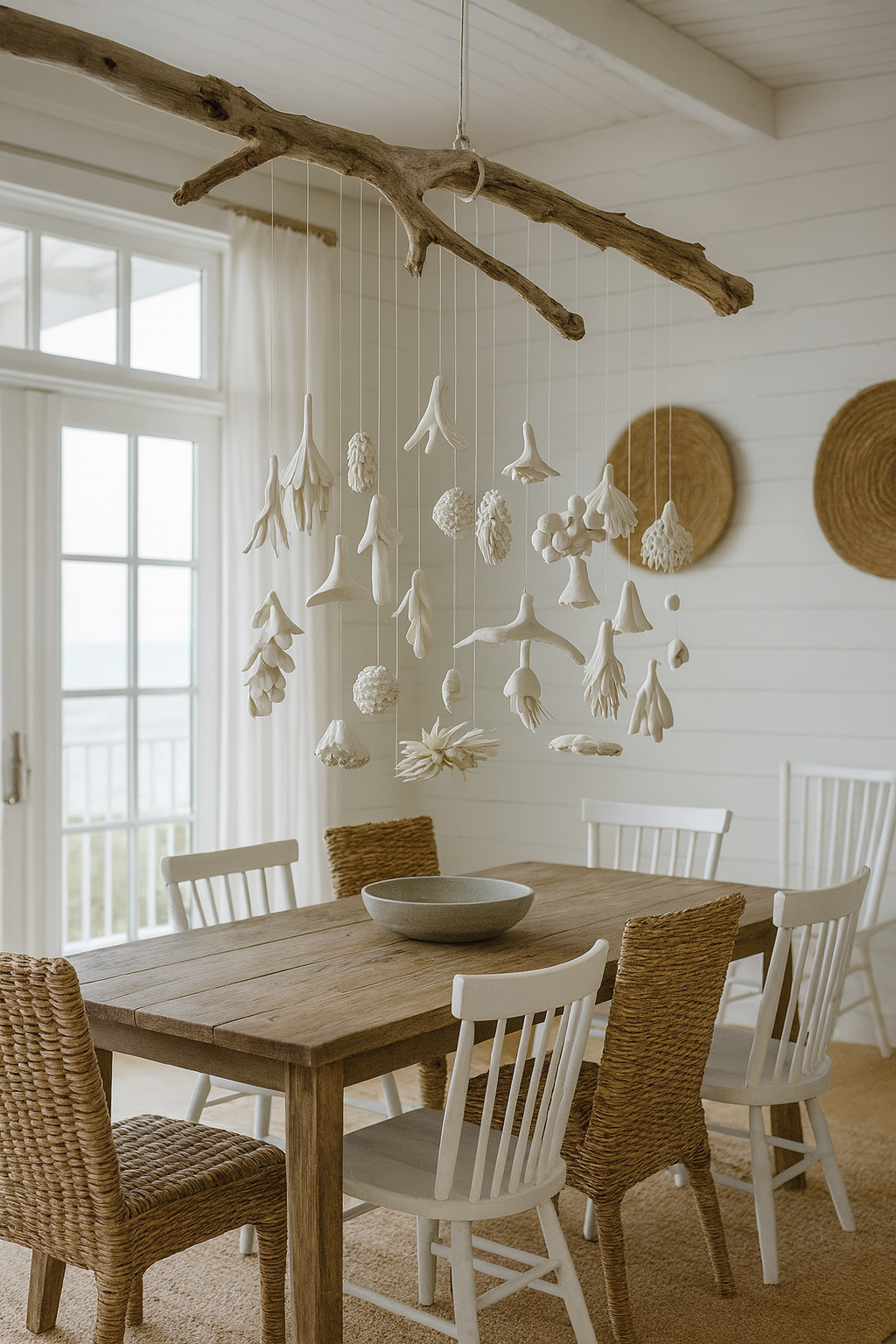 Coastal Clay Mobile Coral Reef Sculpture Set • Modern Coastal Decor - Image 7