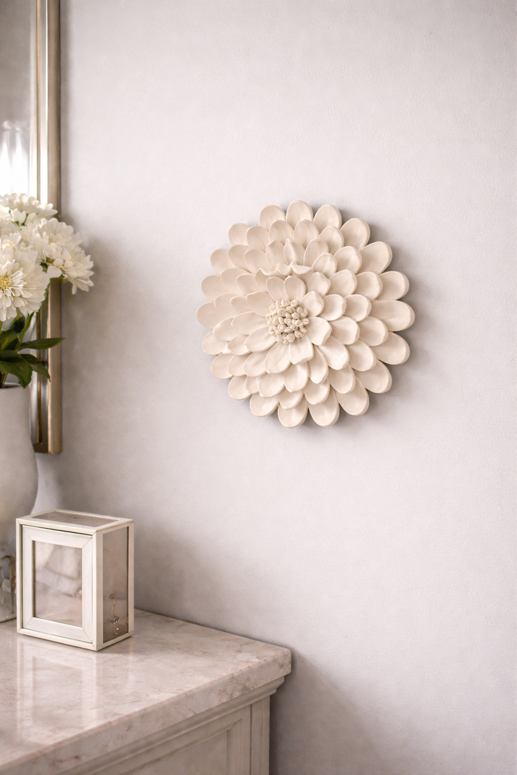 Large Dimensional Wall Flower Sculpture Decor - Image 4
