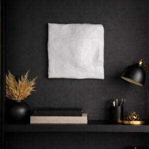 Plaster Relief Wabi Sabi Modern Minimalist 3D White Dimensional Wall Decor