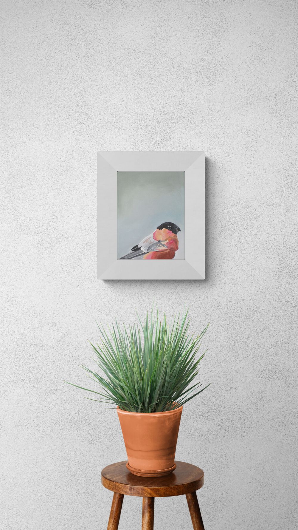 Original Bullfinch Bird Painting - Small Canvas Art British Garden Wildlife Decor - Image 5