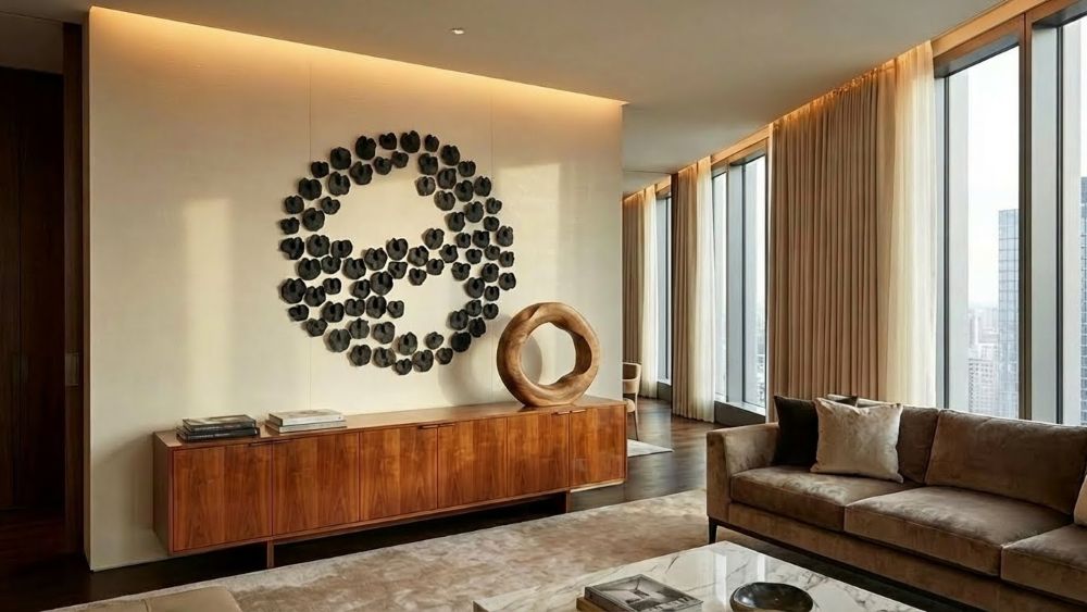 Dimensional Flower Wall Art Installation Art- Butterfly Pea Clay Sculptures - Image 9