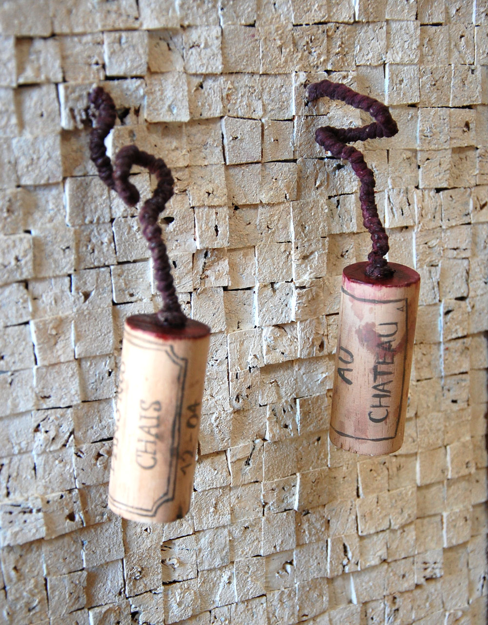 Rustic Trompe L'oeil Cork Wall Art 3D French Wine Cork Mosaic