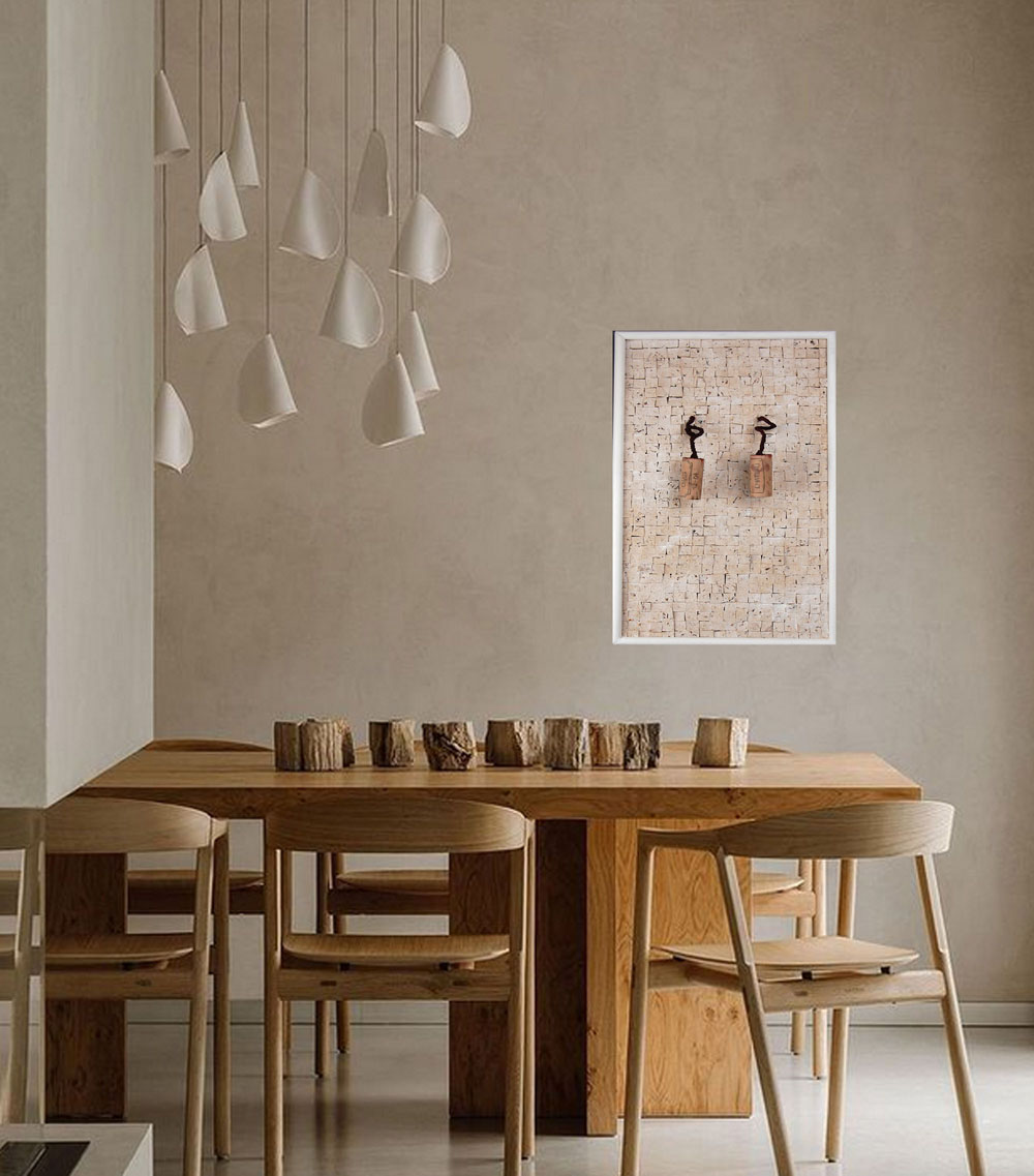 Rustic Trompe L'oeil Cork Wall Art 3D French Wine Cork Mosaic Dimensional Bar or Kitchen Decor - Image 2