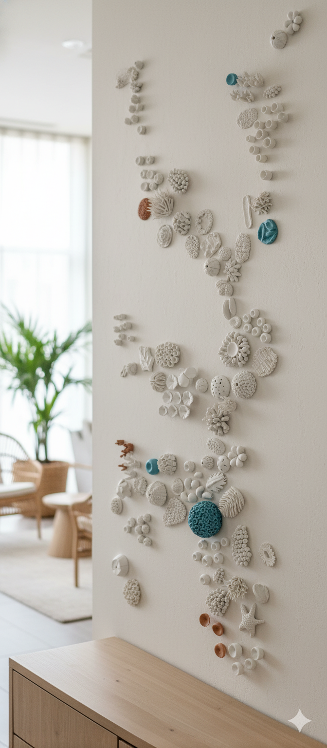 Luxury Bespoke 3D Coastal Art Installation, Coral Reef Wall Sculpture, Ocean Inspired Textured Decor for Hotel, Yacht, Interior Design - Image 9