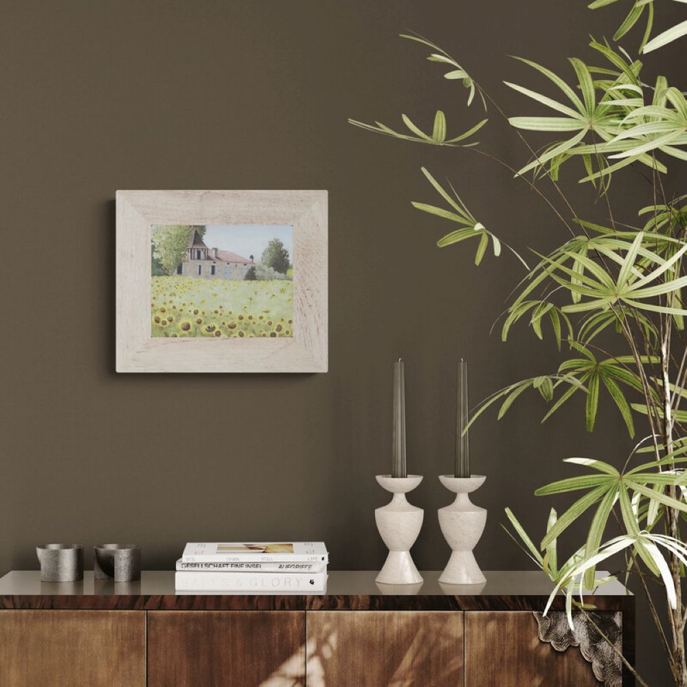 Sunflowers French Countryside Impressionist Landscape Painting by Cathy Savels