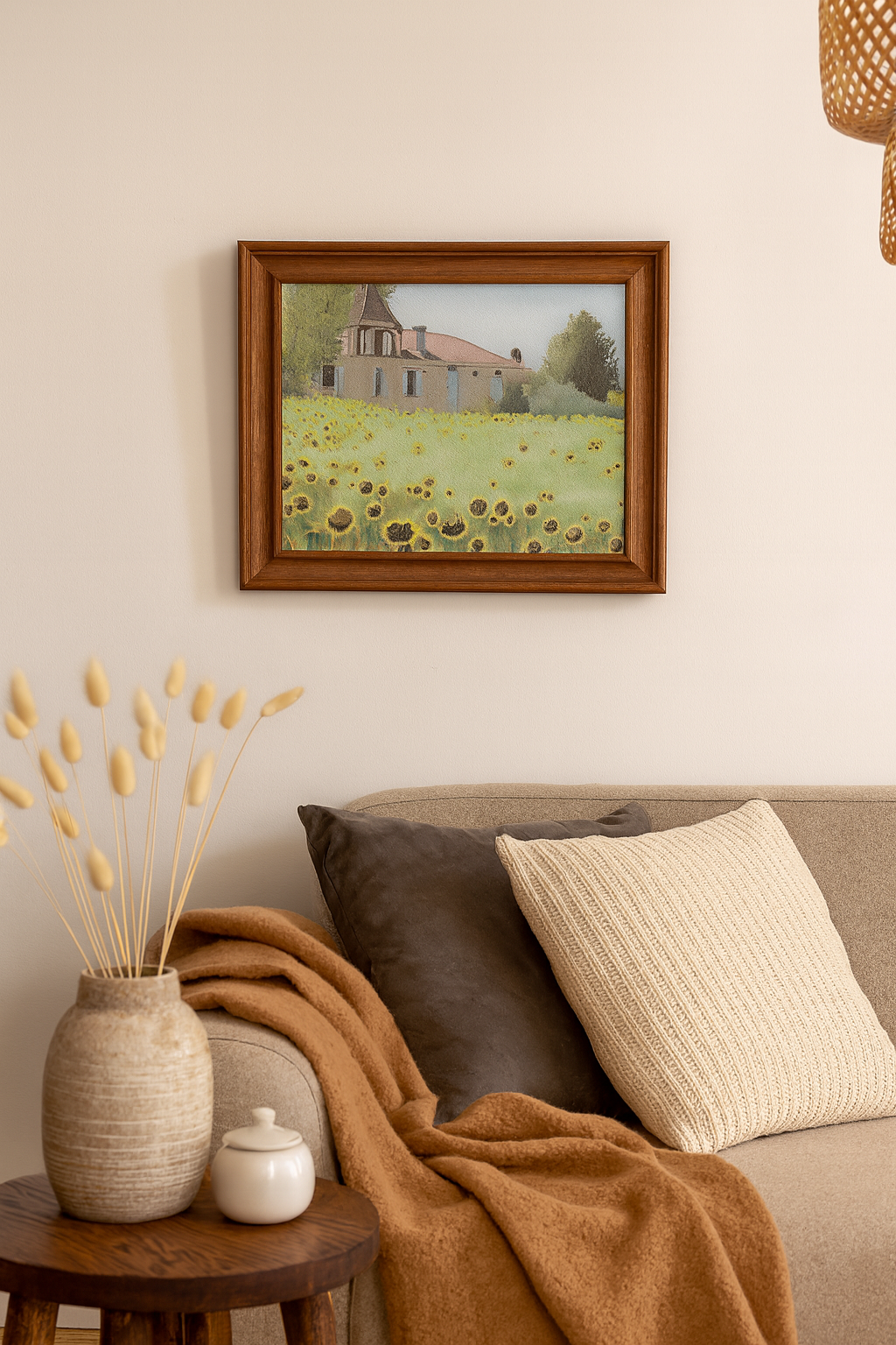 Sunflowers French Countryside Impressionist Landscape Painting Original Plein Air Art from South West France - Image 3