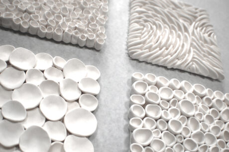 white sea textured wall sculpture decor