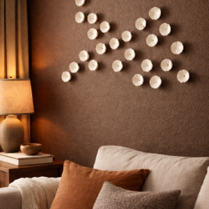 3D Clay Wall Art Blossoms White Clay Flower Installation Japandi Decor