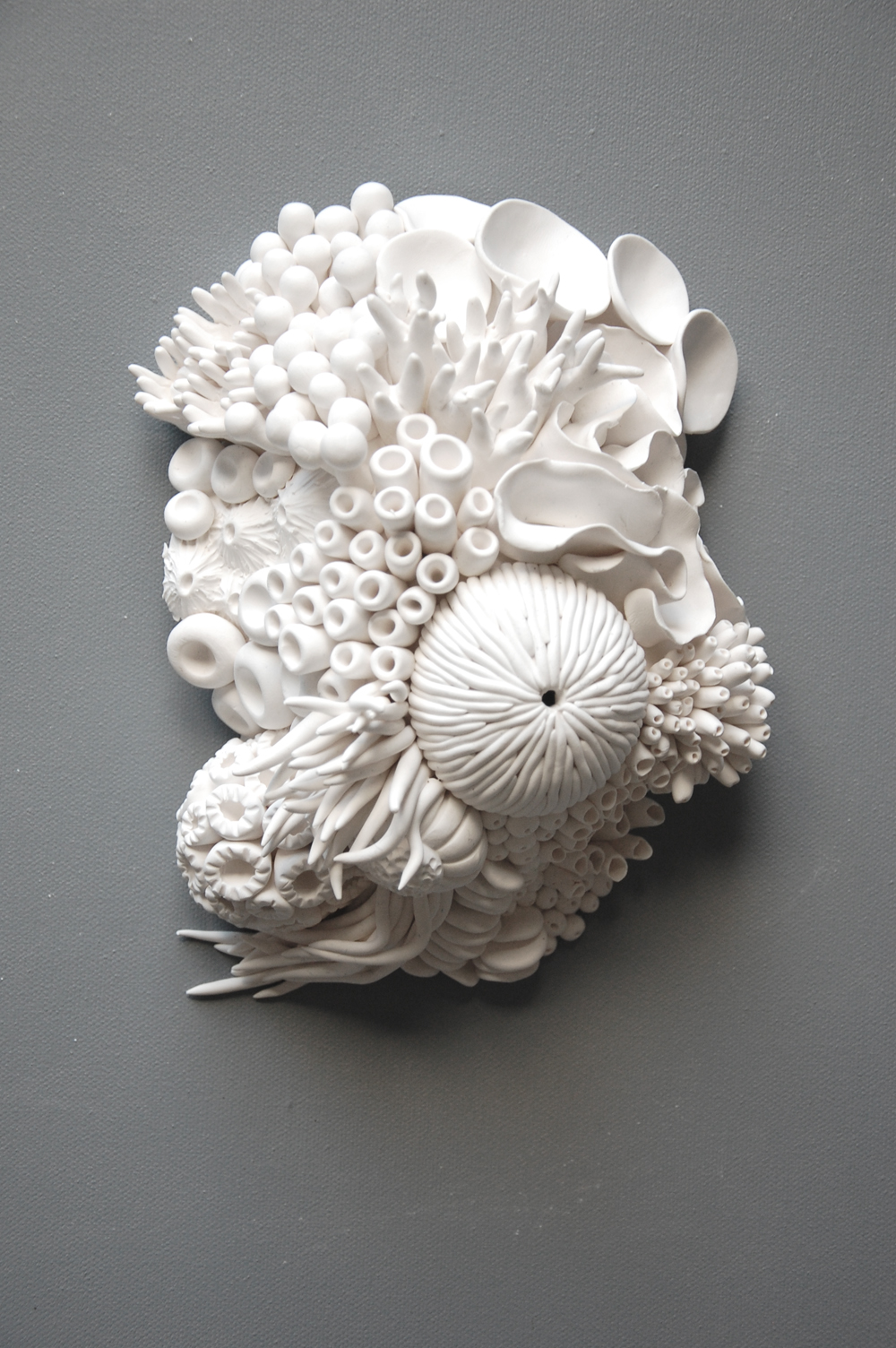 Coral Reef Wall 3D Textured Ocean White Sculpture Coastal Decor - Minimalist Clay Wall Hanging - Image 7