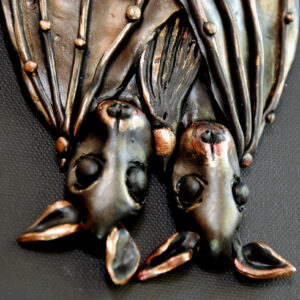 Love Bats Wall Sculpture Dark Academia Bat Art Witchy Steampunk Wall Decor