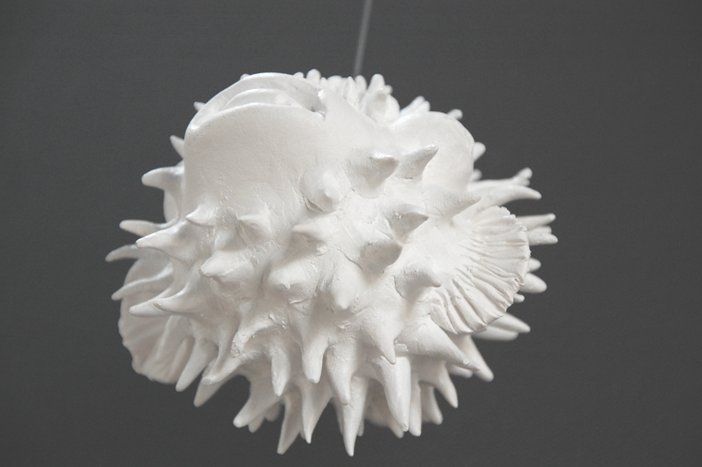 Hand-Sculpted Puffer Fish Mobile, Marine Biology Art Object Modernist Nautical Sculpture, Fine Art Coastal Accent - Image 4