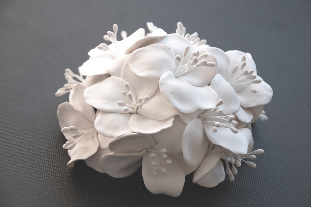 Rhododendron Wall Art Sculpture 3D Floral Wall Art, Handmade Quiet Luxury Clay Flower Home Decor - Image 5