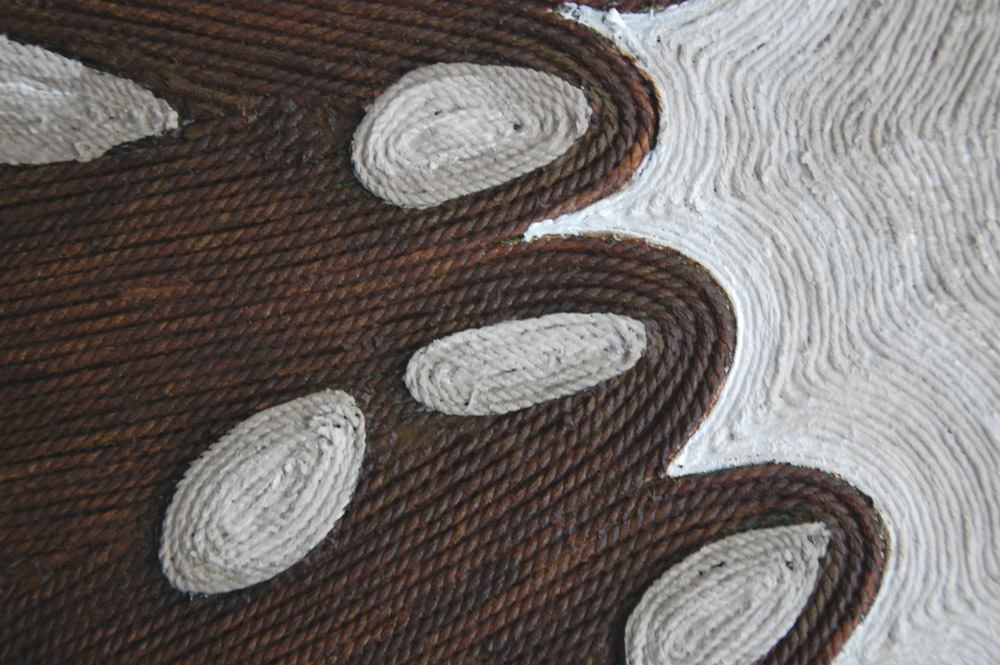 Modern Organic Boho Decor in Earthy Tones Painting 40" x 40" Wall Art for Living Room - Image 8